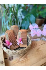 Bebek Mevlid-Doğum-doğumgünü hediyelik Ahşap Tarak 10lu