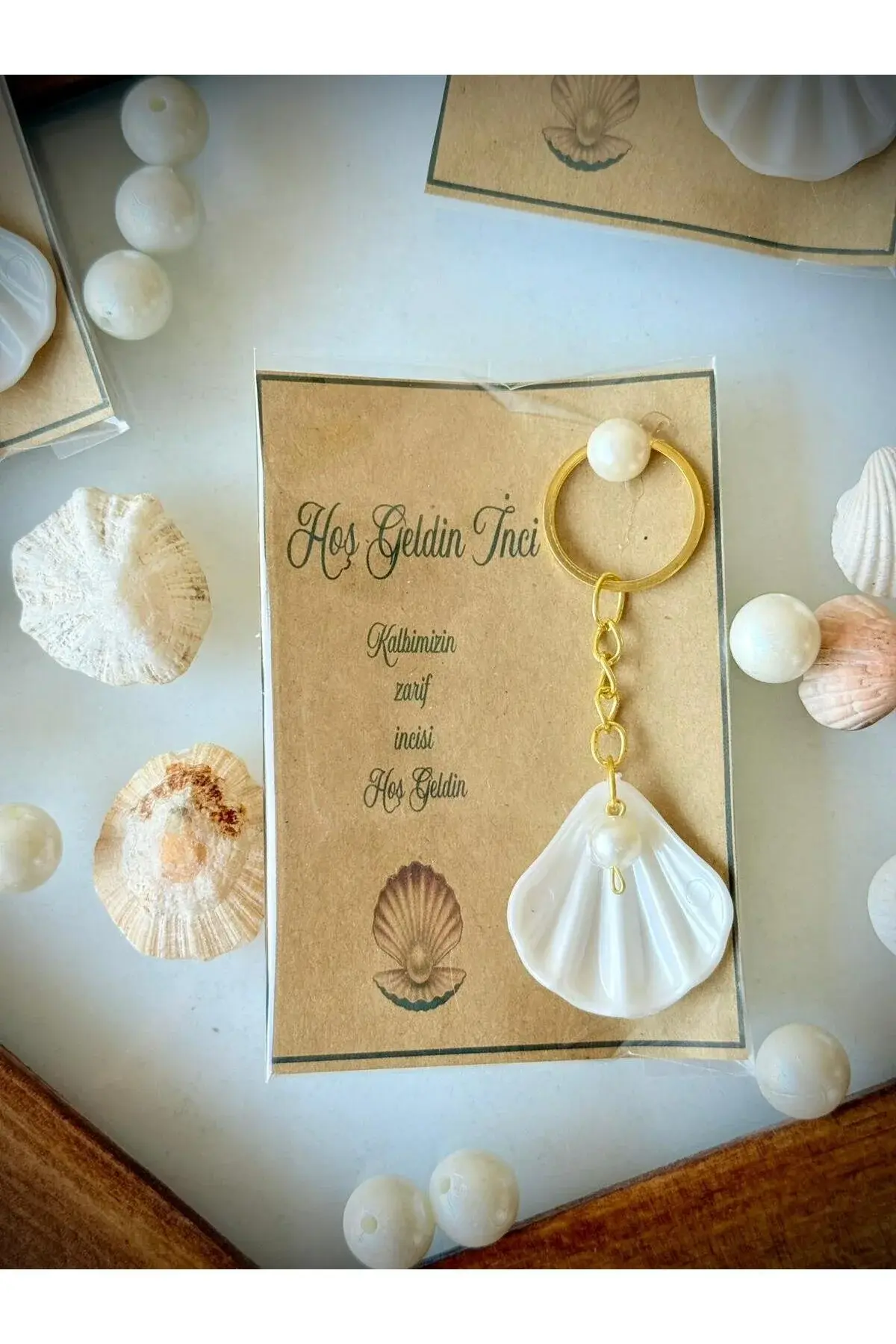 İsme Özel istiridyeli Anahtarlık Bebek. Doğum , Mevlit Hediyesi 10 adet