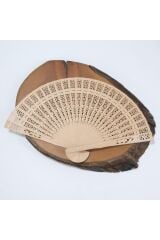 Ahşap Yelpaze Kına Düğün Nişan Hediyelik Yelpaze