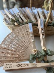 İsme Özel Bambu Yelpaze 10'lu Düğün Nişan Kına Hediyelik