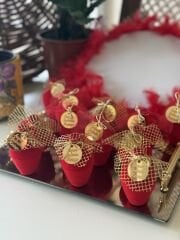 Süslemeli Kına Testisi Hediyelik İsimli Hediyelik Kına 20li