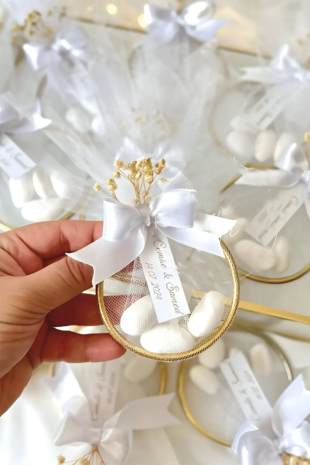 20 Adet süslemeli Halka Şekerleme, Nikah Şekeri,sünnet, Düğün Nişan Söz, Kına, Hediyelik