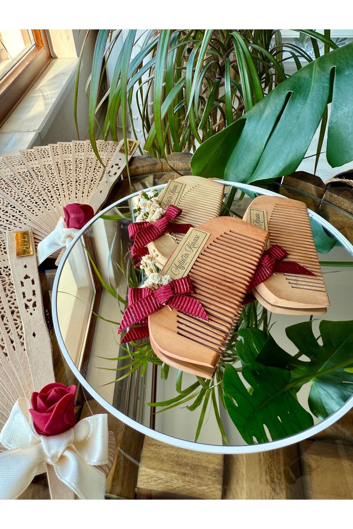 Nikah-Kına-Söz-Bride hediyelik Ahşap Tarak 10adet
