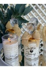 Lüx Hediyelik Düğün Nişan Söz Nikah hediyelik Mum 20 adet