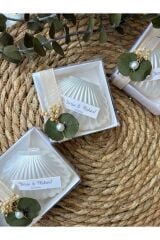 Kutulu Istiridye Mum Düğün, Nişan , Söz ,kına , Mevlüt , Doğum Günü , Yılbaşı Hediyelik-15 Adet