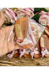 Kırmızı Nikah-Kına-Söz-Bride hediyelik Ahşap Tarak 5 adet