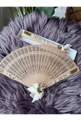 Lüx İsimli Hediyelik Beyaz Yelpaze