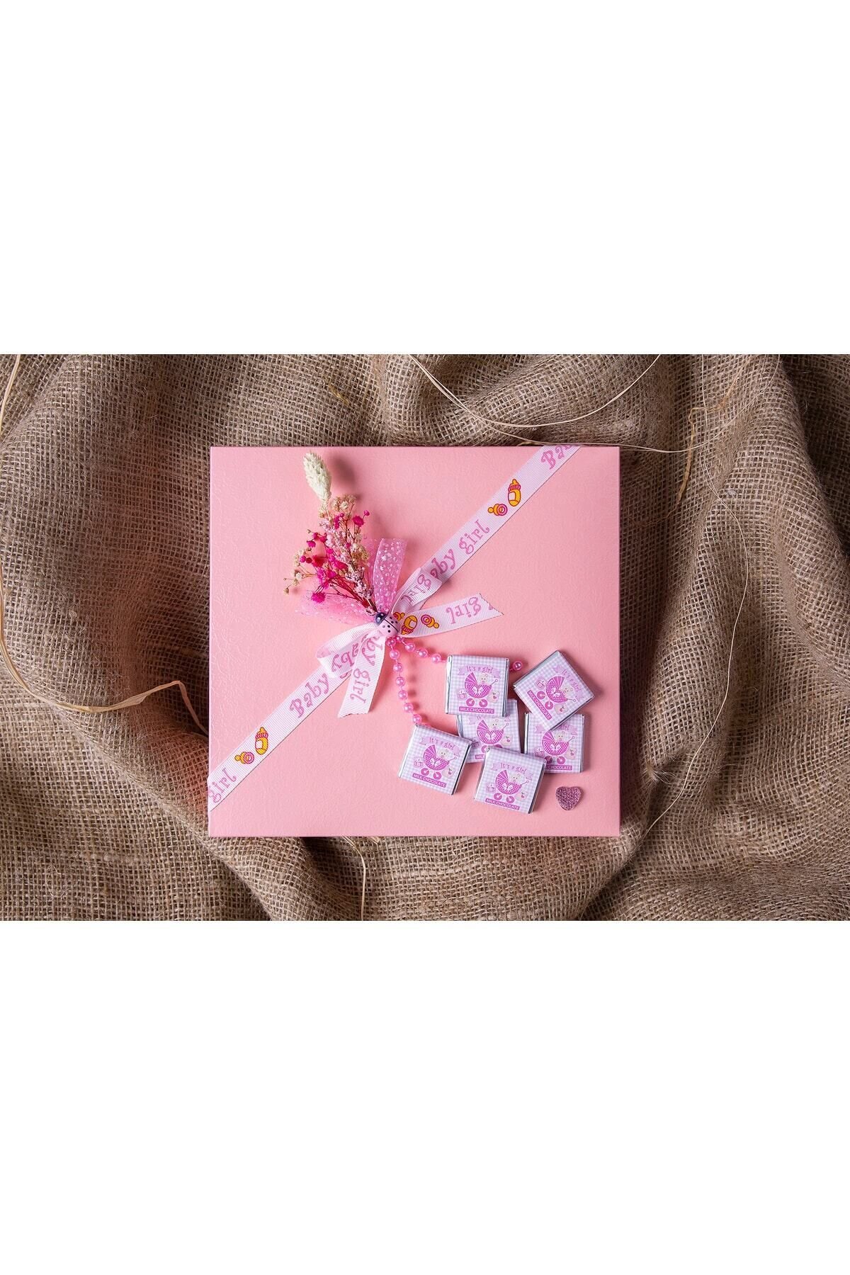 (ELİT ÇİKOLTA) Kız Bebek Çikolatası Özel Aranjmanlı Yeni Doğan- Doğum Günü Çikolatası 48 Adet