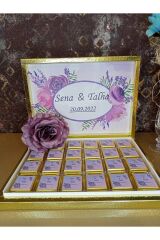 (ELİT ÇİKOLATA)kişiye Isme Özel Nikah-söz-nişan -bebek-hediyelik Baskılı Madlen Çikolata 72 Adet