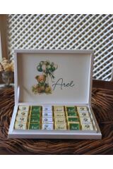 Kişiye Özel Ayıcık Temalı Çikolata Kutusu 48 Adet (Baby Shower, Doğum Hediyelik)