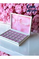 İSME ÖZEL KIZ BEBEK ÇİKOLATASI FİYONK MODELLİ DOĞUM,DOĞUM GÜNÜ,MEVLİD HEDİYELİK İSİMLİ ÇİKOLATA 48