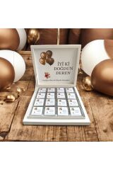 İsme Özel Balonlu 48 Adet Çikolata ( Doğum, Doğum Günü, Mevlit)