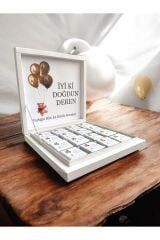 İsme Özel Balonlu 48 Adet Çikolata ( Doğum, Doğum Günü, Mevlit)