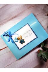 MAVİ Balonlu isimli Erkek Bebek Çikolatası Doğum-MEVLİD-HEDİYELİK Çikolata 72li