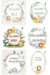 (elit Çikolata )safari Isme Özel Isimli Bebek Çikolatası 48li Doğum-doğum Günü-hediyelik Çikolata