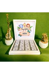 (elit Çikolata )safari Isme Özel Isimli Bebek Çikolatası 48li Doğum-doğum Günü-hediyelik Çikolata