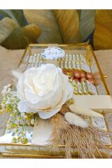 Kız Isteme Çikolatası Söz- Nikah-nişan Çikolatası Cam Kutu Arajmanlı Süslemeli