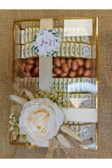 Kız Isteme Çikolatası Söz- Nikah-nişan Çikolatası Cam Kutu Arajmanlı Süslemeli