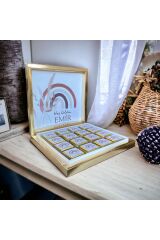 İsme Özel Tasarım Gökkuşağı Bebek çikolası mevlid,hediyelik,Doğum hediyesi