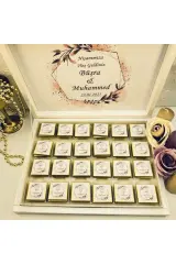 (ELİTÇİKOLATA) Isme Vekişiye Özel Nişan-söz-nikah-bebek Çikolatası