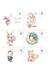 Isme Özel TAVŞANLI (ELİT ÇİKOLATA) Isimli Bebek Çikolatası 72li Dogum-yaş Günü-hediyelik Çikolata