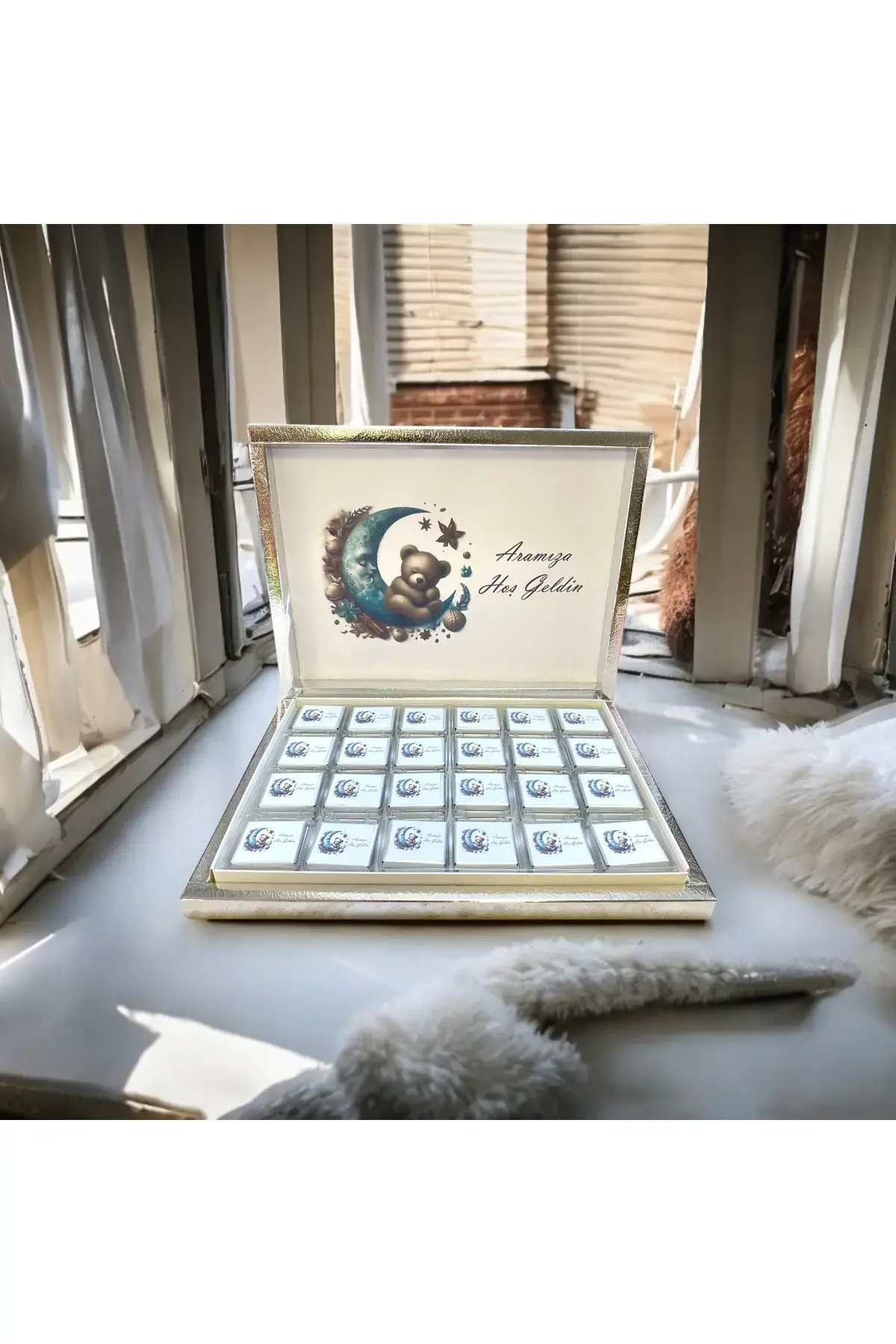 NEW!!(ELİTÇİKOLATA) Isme Özel AYICIK Erkek Bebek Çikolatası Dogum-yaş Günü-hediyelik Çikolata 72Lİ