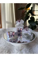 Hediyelik Filli Mum Özel Süslemeli Bebek Hediyelik Mum İsimli 10lu