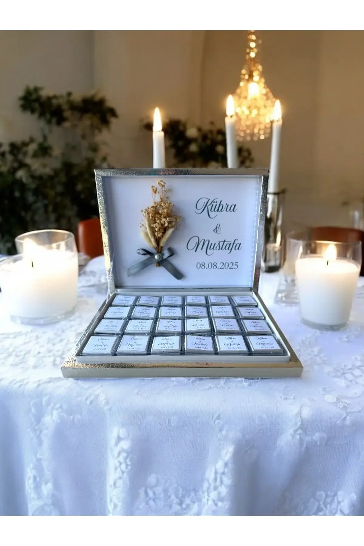 İsme Özel Nikah-söz-nişan-kız isteme-bebek çikolatası 72 adet