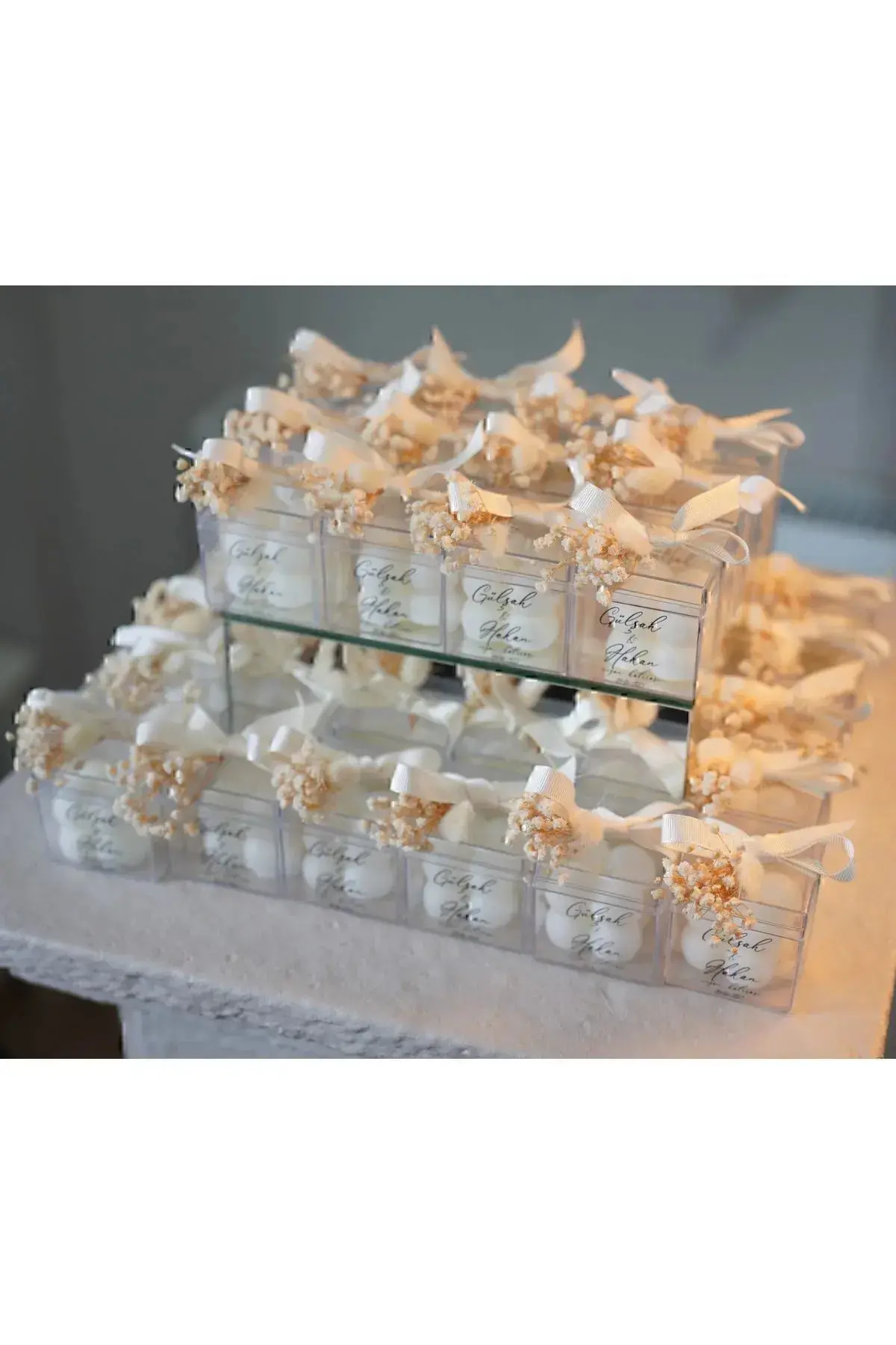 Düğün Nikah Nişan Kına Hediyelik Bubble Mum 10 Adet