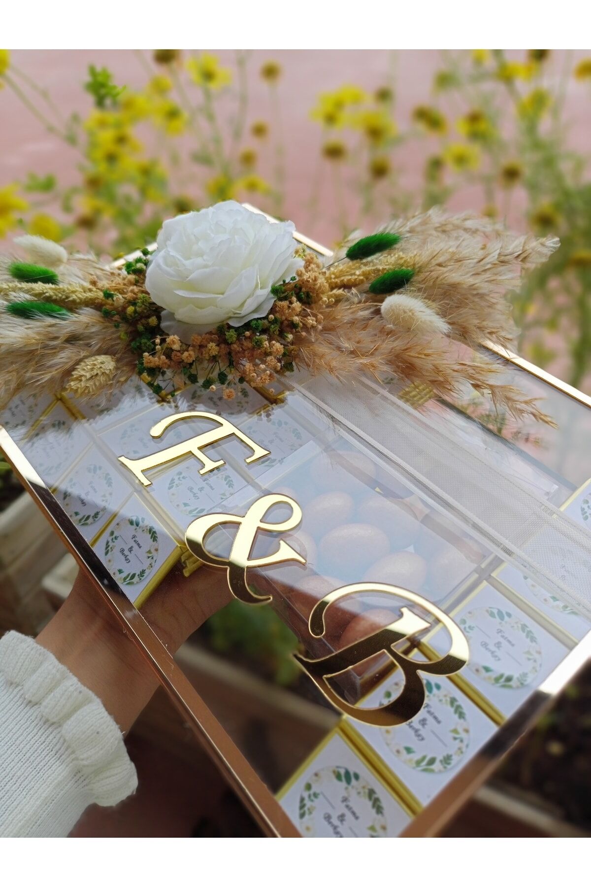 Cam Kutu Nişan Söz Kız Isteme Nikah Çikolatası