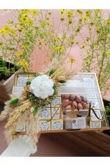 Cam Kutu Nişan Söz Kız Isteme Nikah Çikolatası