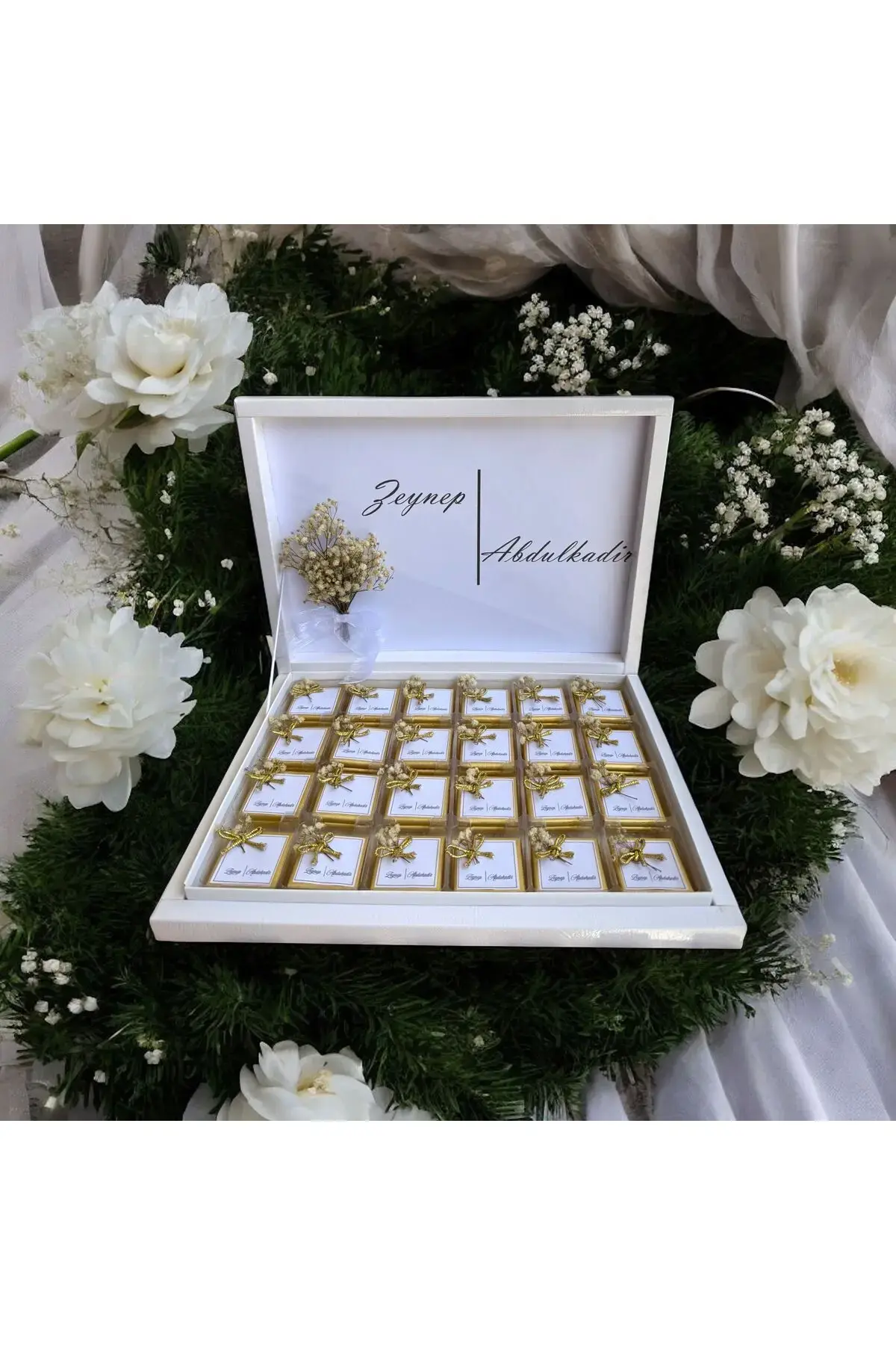 İsimli (Nikah - Söz -Kız İsteme-Nişan Çikolatası) 48 Adet