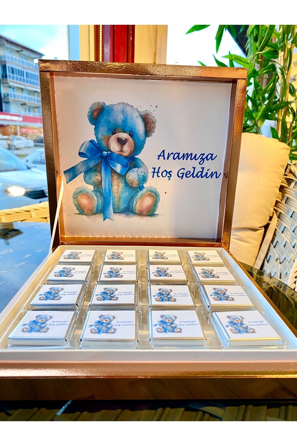 (ELİTÇİKOLATA) Isme Özel Isimli Erkek Bebek Çikolatası 48li Doğum ,yaş Günü, Hediyelik Çikolata