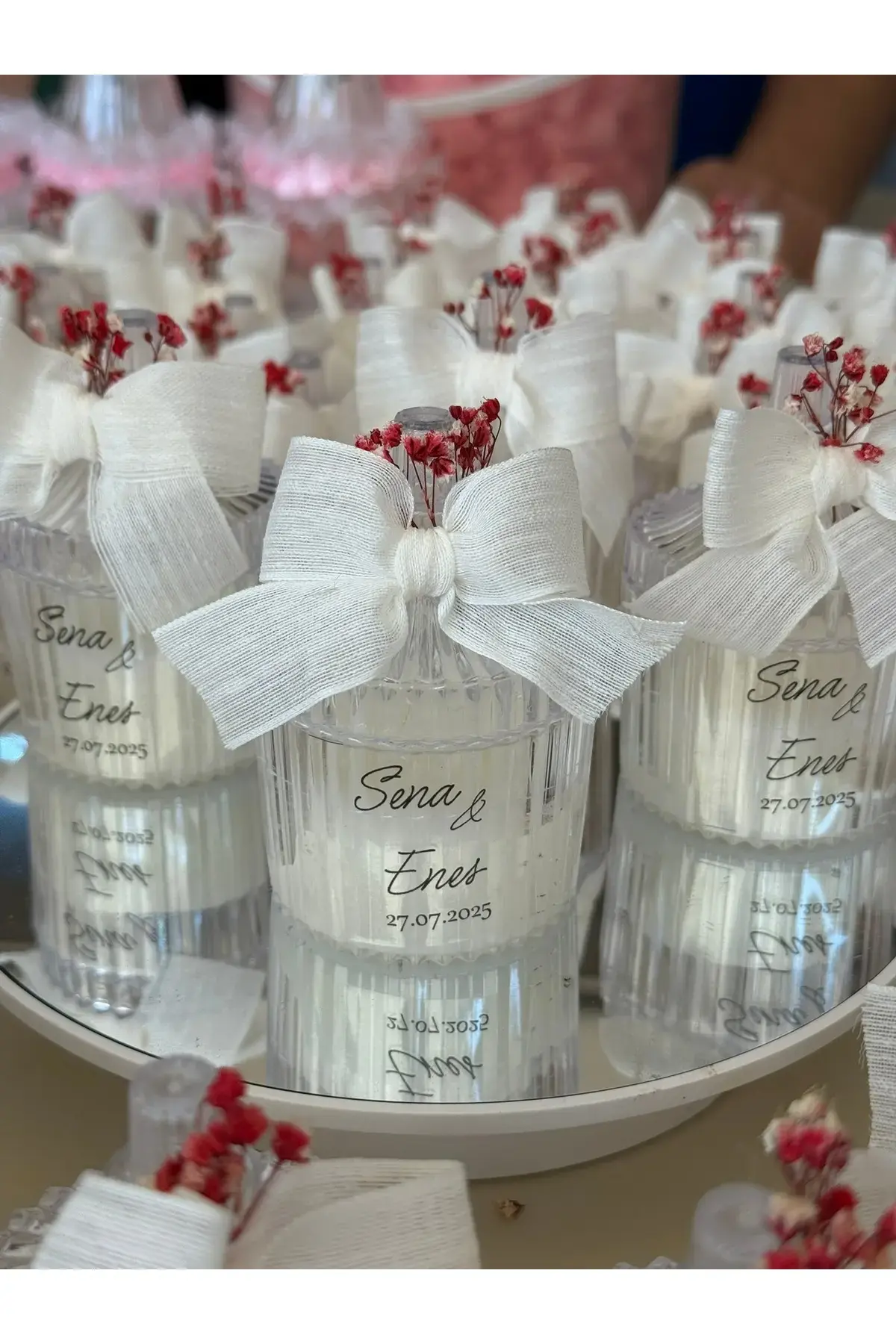 Kokulu Hediyelik Mumlar Çiçekli , Nikah Şekeri, Doğum, Sünnet, Düğün Nişan Söz 50 Adet.