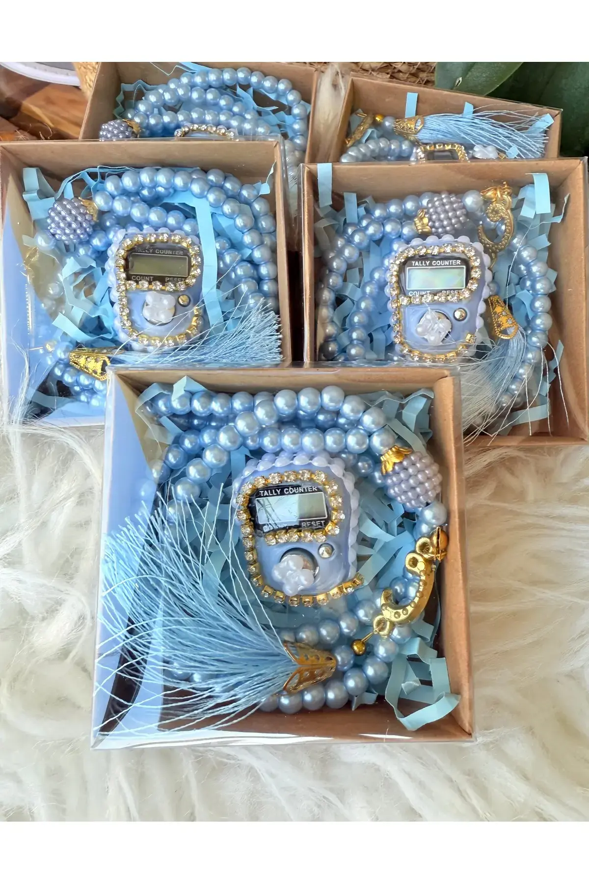 Hediyelik İnci Tesbih -zikirmatik Set 10 lu mevlid hediyelik-Hacı Hediyelik