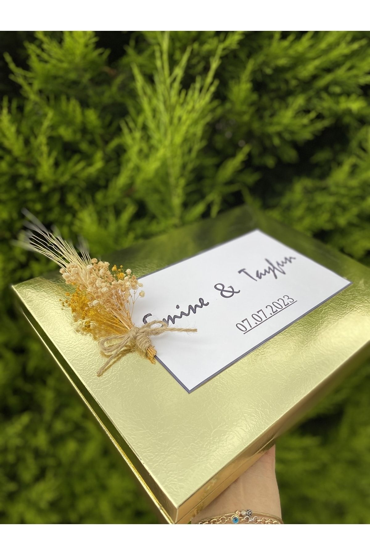 Yeni! İsme özel Nişan-söz-isteme-nikah çikolatası 72li gold kutu