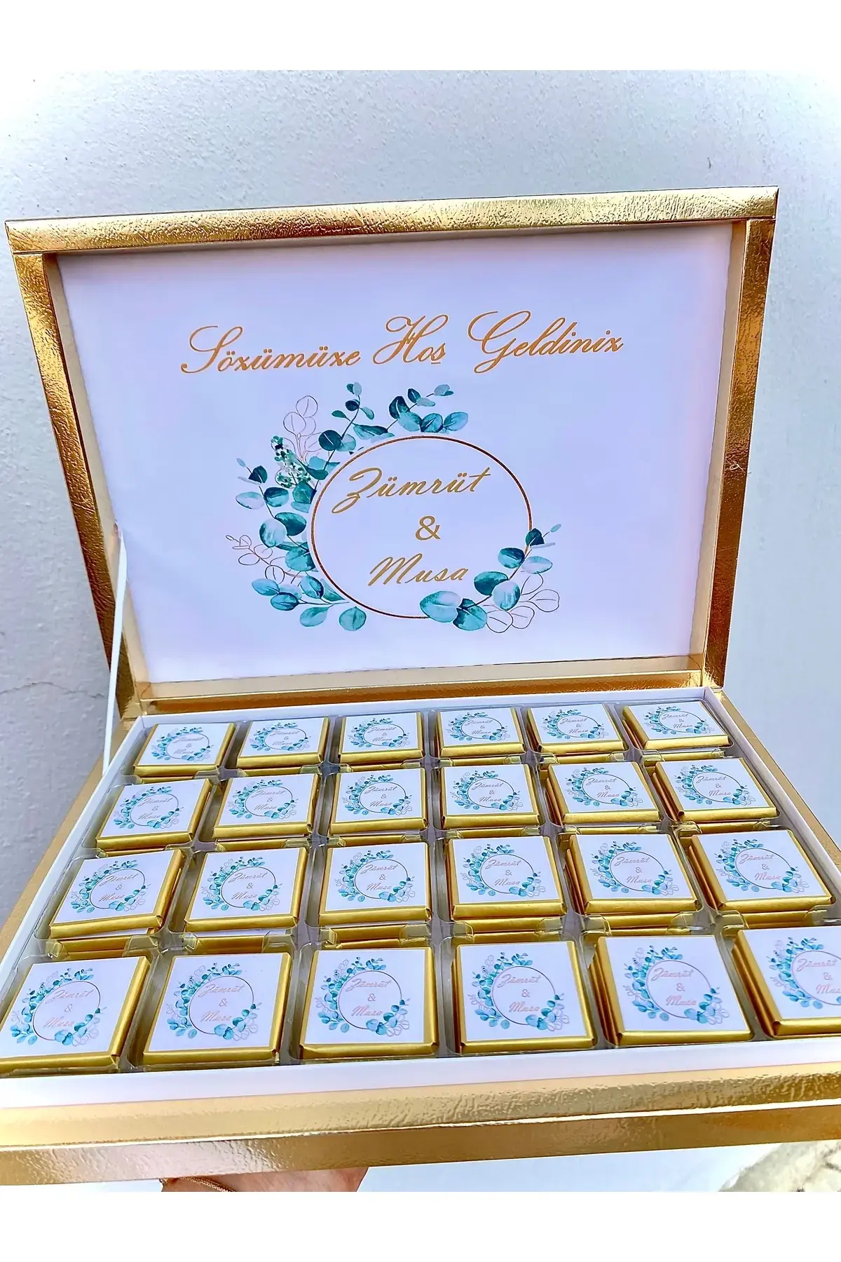 (Elit çikolata) isme özel çikolata Nikah-söz-nişan-kız isteme-bebek 72 adet