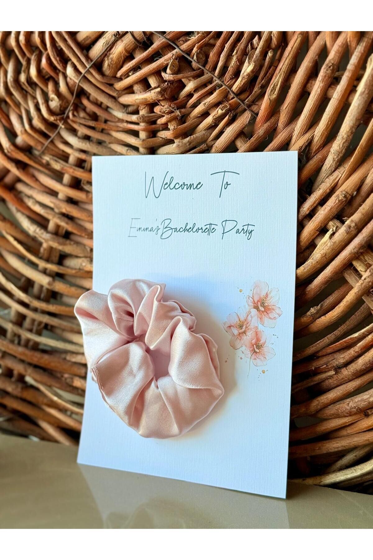 Kişiye Özel Davetiye Kartlı Saten Toka 10 Adet (Bachelorette / Nişan / Kına Hediyeliği)