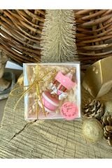 Mini Pembe Ahşap Atlıkarınca Süs 1 Adet Dekoratif Obje (Yılbaşı, Doğum Günü, Baby Shower) Hediyelik