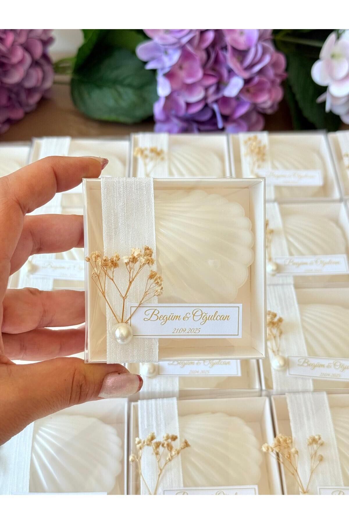 Kutulu İstiridye Mum 20 Adet (Düğün, Nişan, Söz , Kına, Mevlüt, Doğum Günü, Yılbaşı) Hediyelik