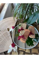 Nikah-Kına-Söz-Bride hediyelik Ahşap Tarak 10adet Kırmızı