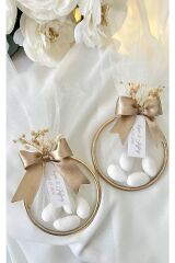 20 Adet süslemeli Halka Şekerleme, Nikah Şekeri,sünnet, Düğün Nişan Söz, Kına, Hediyelik Bej