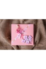 (ELİT ÇİKOLTA) Kız Bebek Çikolatası Özel Aranjmanlı Yeni Doğan- Doğum Günü Çikolatası 48 Adet