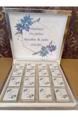 Kişiye Özel Nikah Söz Nişan Çikolatası Kutulu 48li