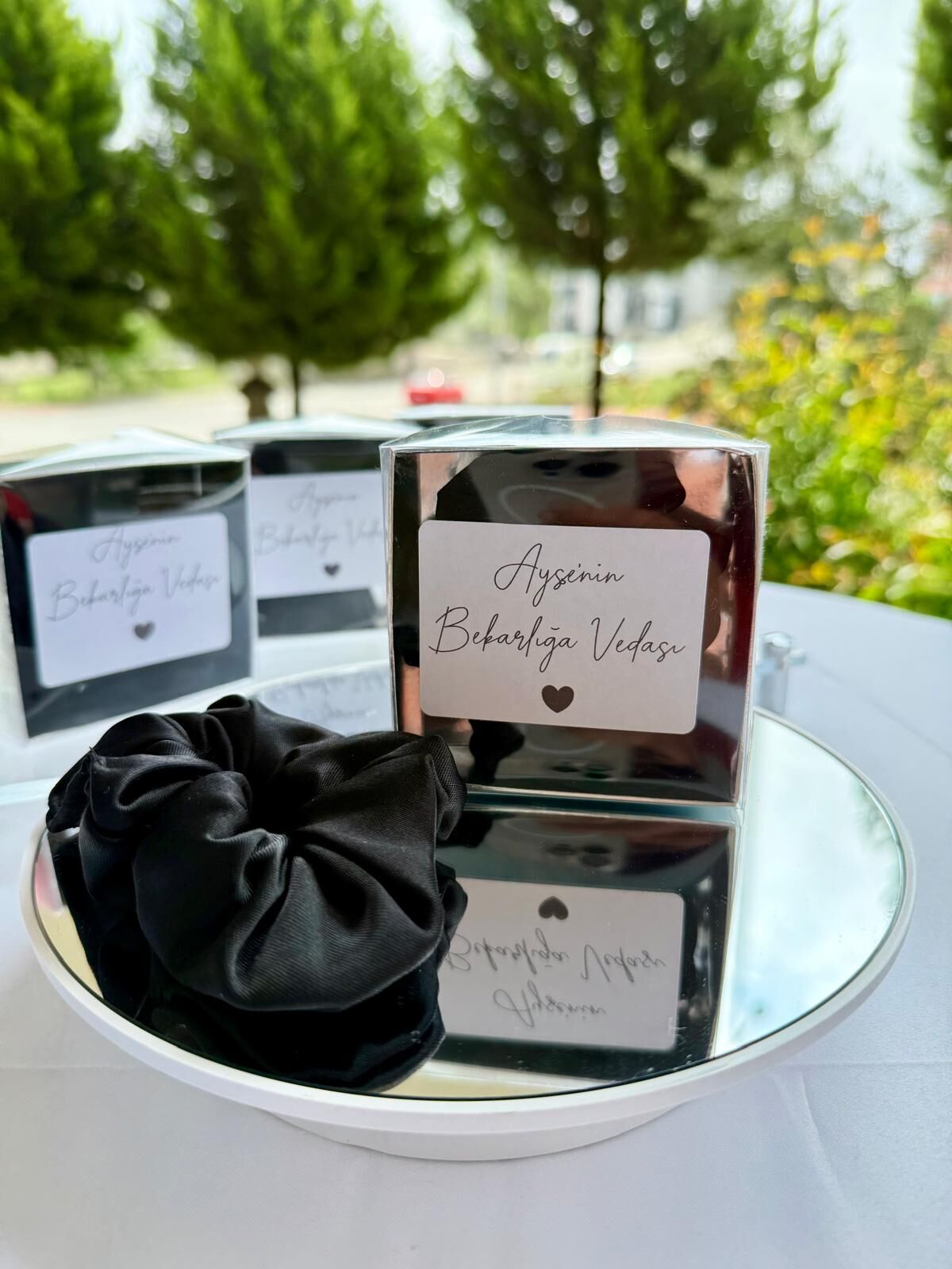 10 Adet Kutulu SİYAH Saten Toka - Kına -