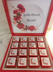 Gelin Bohçası- Duvak Mevlidi - Söz Nikah Çikolatası 48li