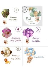 Isme Özel Balonlu (ELİT ÇİKOLATA) Isimli Bebek Çikolatası 72li Dogum-yaş Günü-hediyelik Çikolata