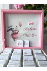 İSME ÖZEL TAVŞANLI KIZ BEBEK ÇİKOLATASI DOĞUM,DOĞUM GÜNÜ,MEVLİD HEDİYELİK İSİMLİ ÇİKOLATA 48