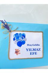 Isme Özel Balonlu (ELİT ÇİKOLATA) mavi Bebek Çikolatası 72li Dogum-yaş Günü-hediyelik Çikolata